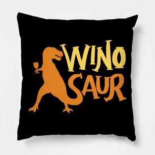 WinoSaur - Funny Wine lover shirts and gifts - T-Rex Pillow