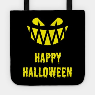 Happy Halloween Fright (Jack O’Lantern / Smile / Teeth / Yellow) Tote