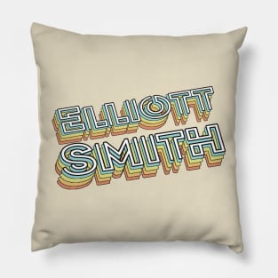 Elliott Smith Retro Typography Faded Style Pillow