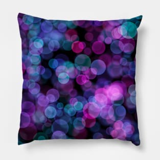 Purple and Blue Bubbles Pillow