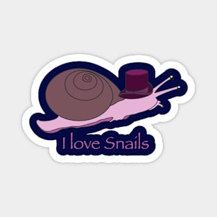 I Love Snails Magnet