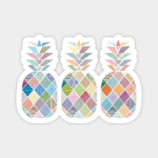 Mandala Pineapple Doodle Pattern in Pastel Colours Magnet