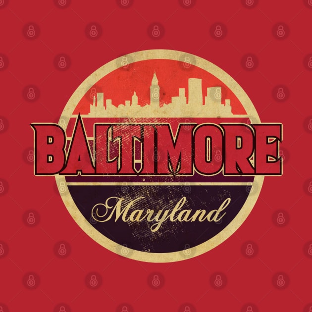 Baltimore Maryland Vintage by CTShirts