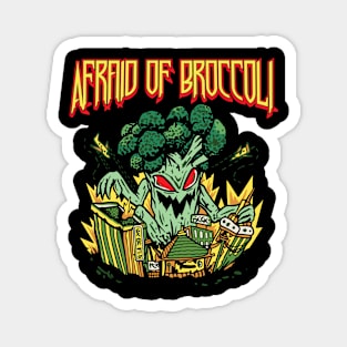 Scary Zombie Broccoli Funny Vegtable Horror Themed Apparel Magnet