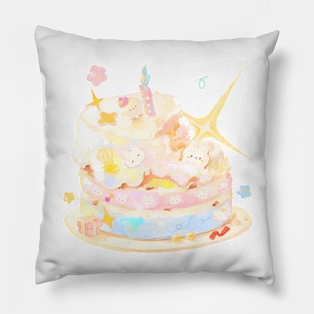 Happy Cake Pillow by happyyu