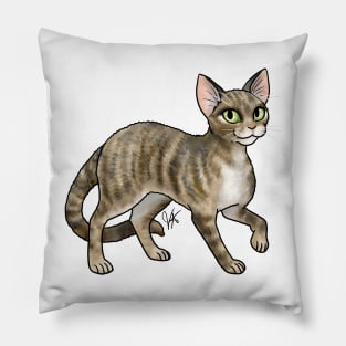 Cat - Devon Rex - Tabby Pillow