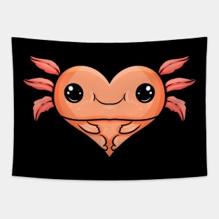 Kawaii - I love Axalotl - the heart shaped Axalotl Tapestry