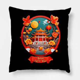 Lunar Chinese New year illustration Pillow