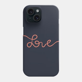 Love Handwritten Lineart Phone Case