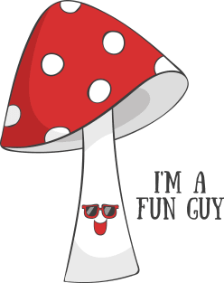 I'm A Fun Guy, Funny Cute Mushroom Vegetarian Vegan Magnet