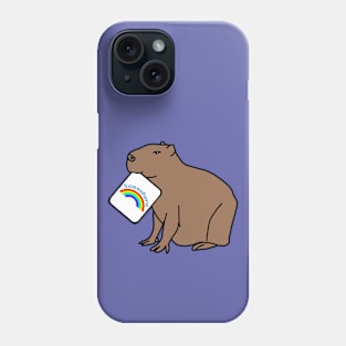 Capybara Puns with Somewhere Rainbow Phone Case