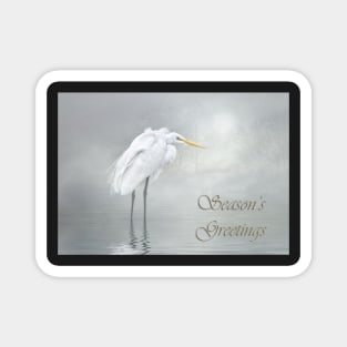 Winter Moon Christmas card Magnet