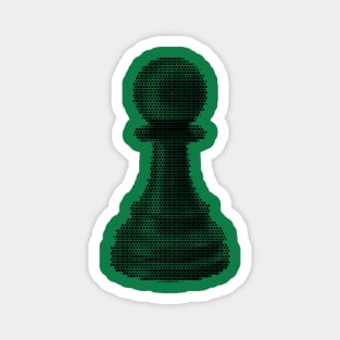 Black And Green Pattern Chessboard Piece Magnet