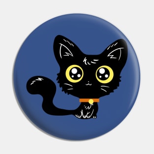 Adorable Black Cat Pin