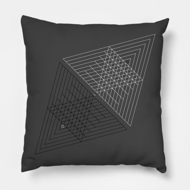 Triangles Shapeshift Pillow by hollisart