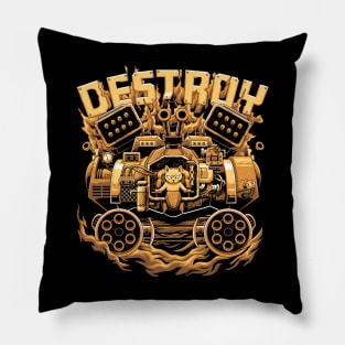 destroy cat Pillow