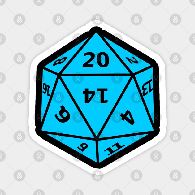 Dice 20 Sided Design for Gaming Gift Magnet by etees0609