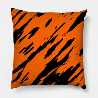 Orange Bengal Tiger Animal Print Pillow