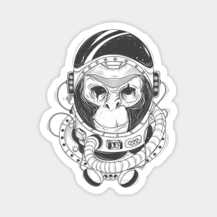 monkey astronaut Magnet