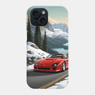 Italian F40 Classic Car Poster Phone Case