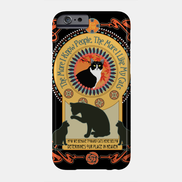 Cats Art Nouveau Design Phone Case Teepublic