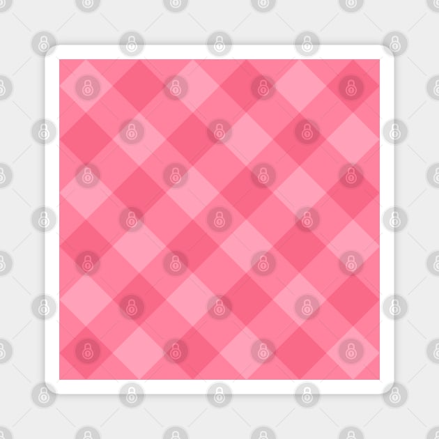 Pink Plaid Magnet by PlaidDesign