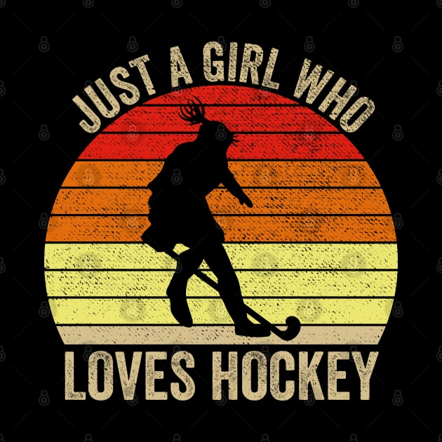 Just A Girl Who Loves Hockey Ice Hockey by DragonTees