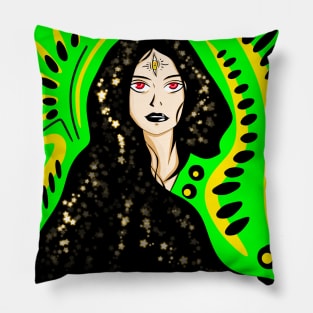 magical witch in trance mandala ecopop Pillow