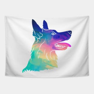 Psychedelic German Shepherd Tapestry