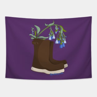 Bluebell Rain Boots Tapestry