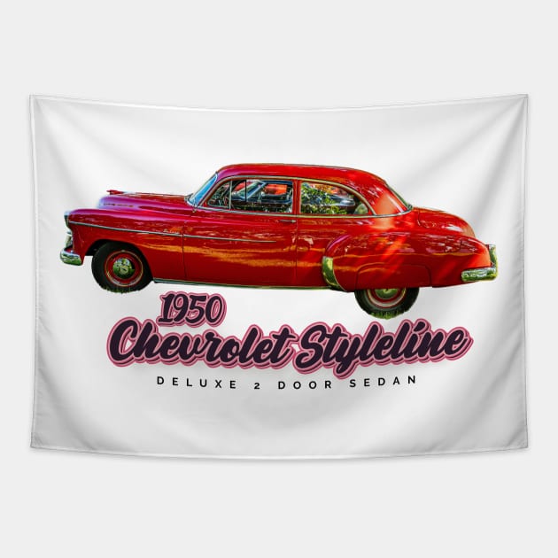 1950 Chevrolet Styleline Deluxe 2 Door Sedan Tapestry by Gestalt Imagery