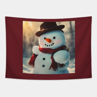 Cute Snowman who also happens to be very Cool Tapestry