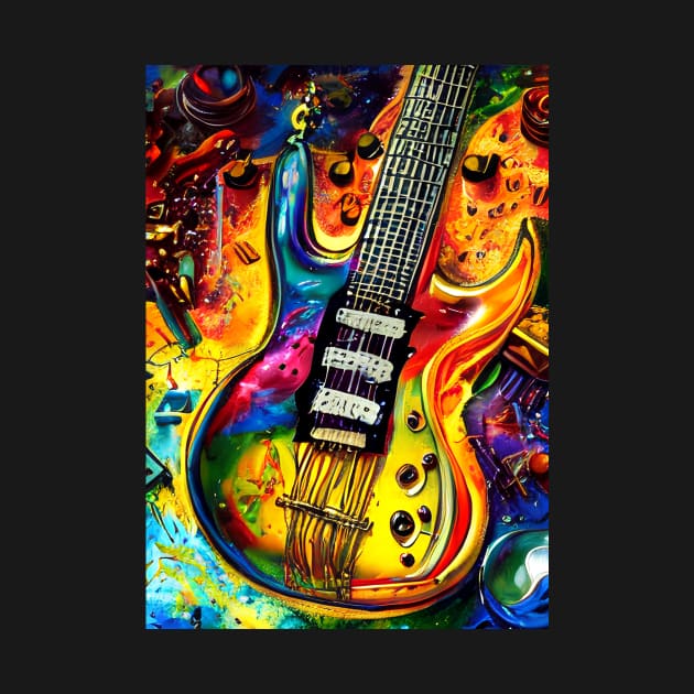 Exploding guitar design by Dope_Design