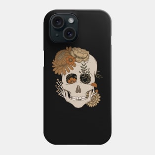 Autumn Floral Skull Phone Case