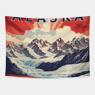 Alaska United States of America Tourism Vintage Poster Tapestry