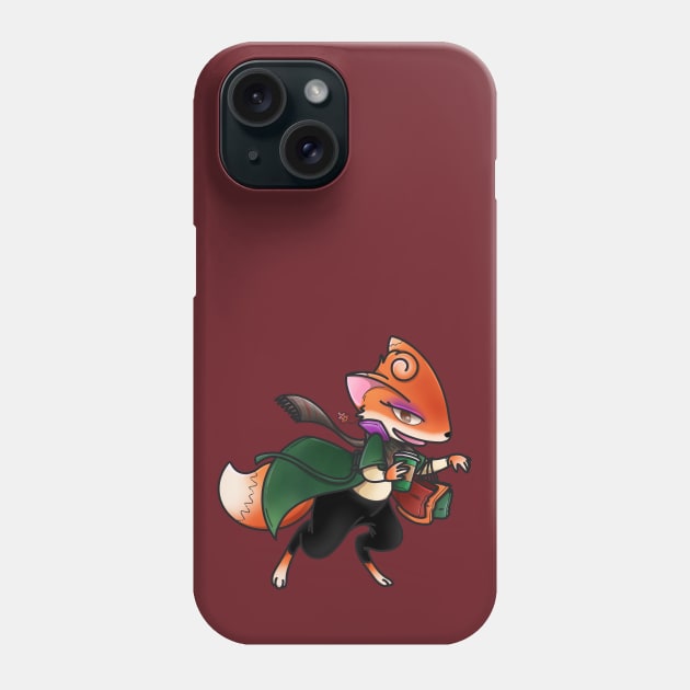 Fall Shopping Fox Phone Case by candice-allen-art