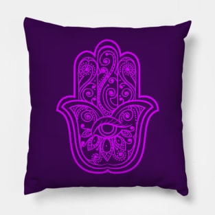 Hamsa Hand amulet. Hand of Fatima Pillow