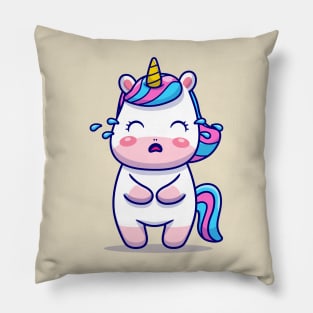 Cute Unicorn Crying Pillow