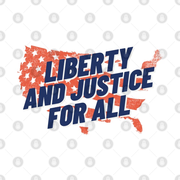 Liberty and Justice for all July 4th T shirt by RJS Inspirational Apparel