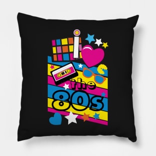 I love the 80s! Cool Neon Pop Culture Shirt & Gifts Pillow