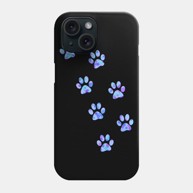 Spotted Paw Prints Phone Case by alisadesigns