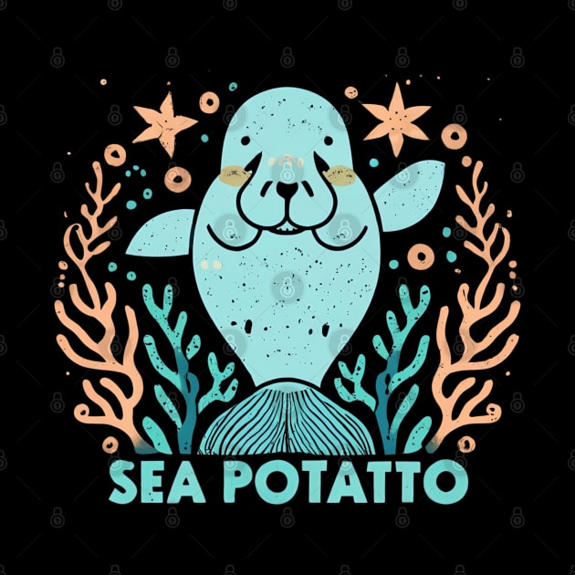 Floaty potato cute manatee animal lover by NomiCrafts