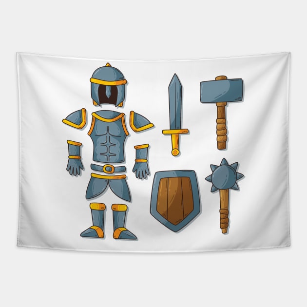 Medieval Armor Tapestry by Mako Design 