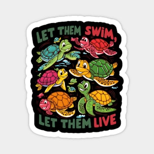 Kids Save Turtles Save Our Ocean Magnet