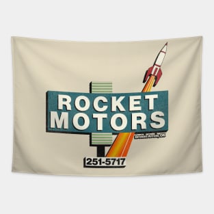 Retro Defunct Rocket Motors Auto Dealership Tulsa OK Tapestry