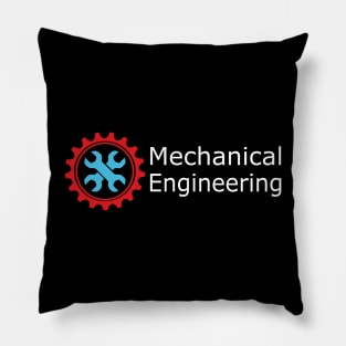 Mechanical engineering text and logo Pillow