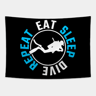 Eat Sleep Dive Repeat Tapestry