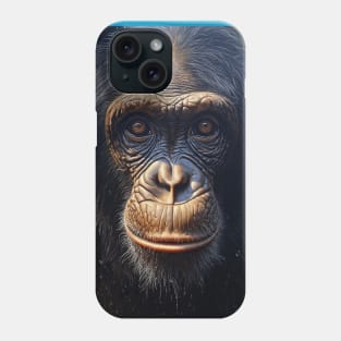 Oil Paint Hyperrealism: Amazing Zoo Chimpanzee Phone Case