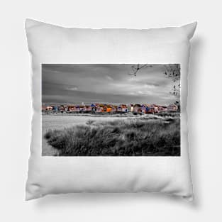 Hengistbury Head Beach Huts Bournemouth Dorset Pillow