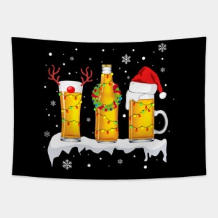 Christmas Beer T-Shirt Reindeer Beer Tapestry